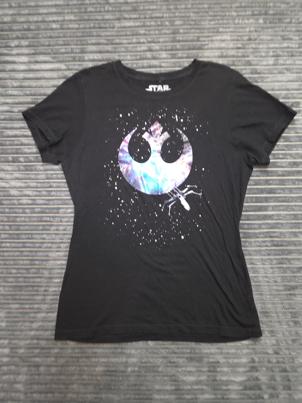 Her Universe Black Tee with Galaxy Rebel Crest